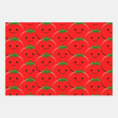 Red Tomato Pattern Inpakpapier Vel (Voorkant 3)