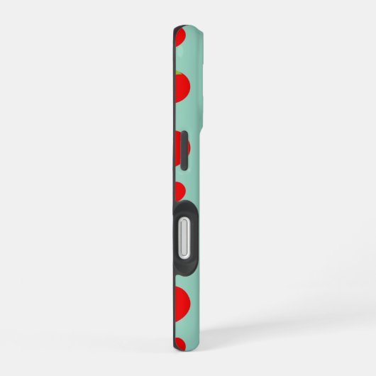 Red Tomato Pattern iPhone 16 Hoesje (Rechterkant)