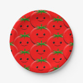 Red Tomato Pattern Papieren Bordje (Voorkant)