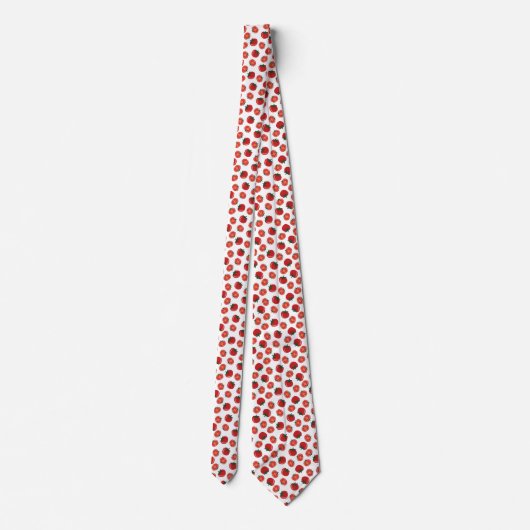 Red tomato pattern stropdas (Achterkant)