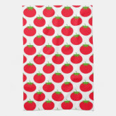 Red Tomato Pattern. Theedoek (Verticaal)