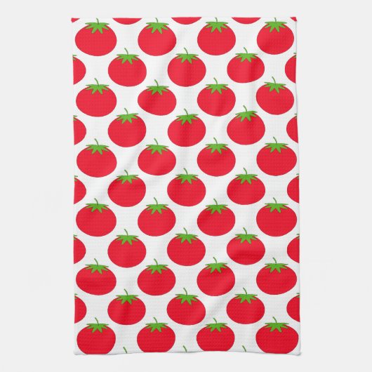 Red Tomato Pattern. Theedoek (Verticaal)