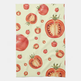 Red Tomato Pattern Theedoek