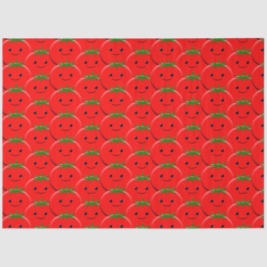 Red Tomato Pattern Tissuepapier (Voorkant)