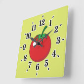 Red Tomato Vierkante Klok (Hoek)