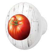 Red TOMATO White Wood Rustisch Farmhouse Kitchen Keramische Knop (Rechts)