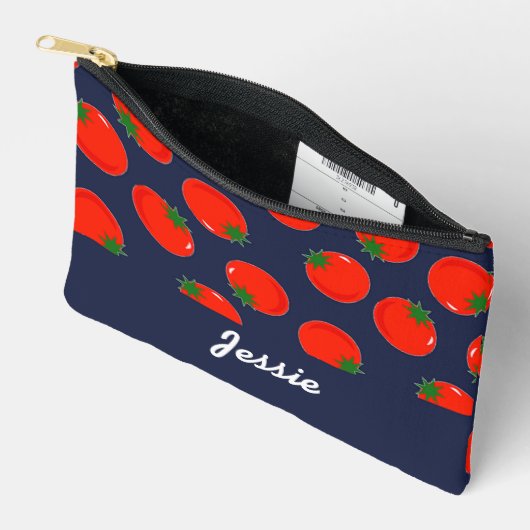 Red tomatoen on blue etui (Open)