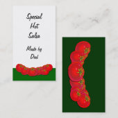 Red Tomatoes Retro Recept Label Visitekaartjes (Voorkant / Achterkant)