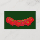Red Tomatoes Retro Recept Label Visitekaartjes (Achterkant)