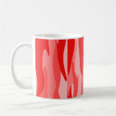 Red Tone Abstract Camouflage Koffiemok (Links)