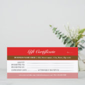 Red Tones Cadeaubon (Staand voorkant)