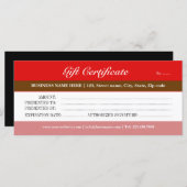 Red Tones Cadeaubon (Voorkant / Achterkant)