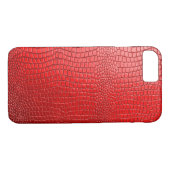 Red Tones Snake Skin Leather Pattern Print Case-Mate iPhone Case (Achterkant (Horizontaal))