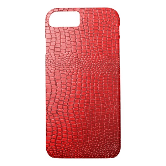 Red Tones Snake Skin Leather Pattern Print Case-Mate iPhone Case (Achterkant)