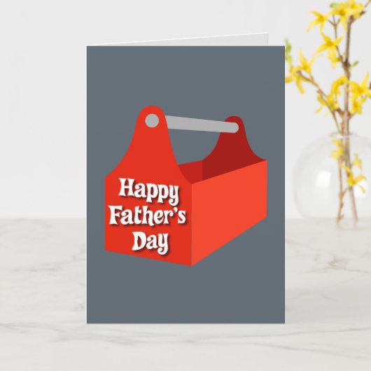 Red Toolbox Happy Vaderdag Kaart (Gele Bloem)