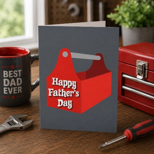 Red Toolbox Happy Vaderdag Kaart