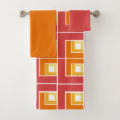 Red Topsy Turvy Bath-handdoekset Bad Handdoek (Insitu)