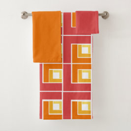 Red Topsy Turvy Bath-handdoekset Bad Handdoek