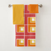 Red Topsy Turvy Bath-handdoekset Bad Handdoek (Insitu)