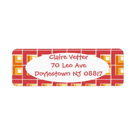 Red Topsy Turvy Etiket (Voorkant)