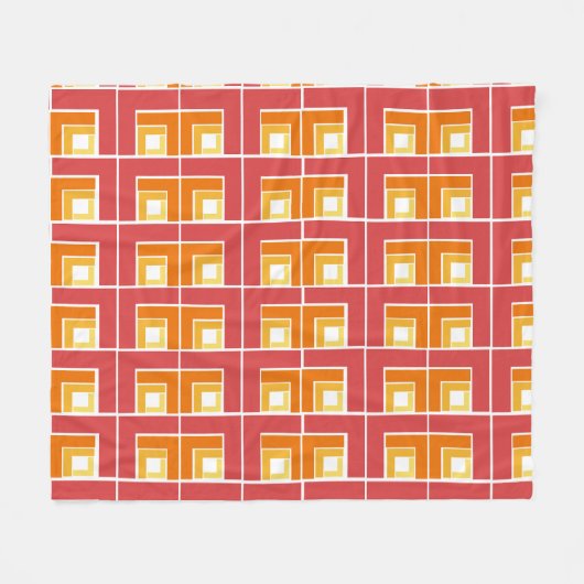 Red Topsy Turvy Fleece Deken (Voorkant (Horizontaal))