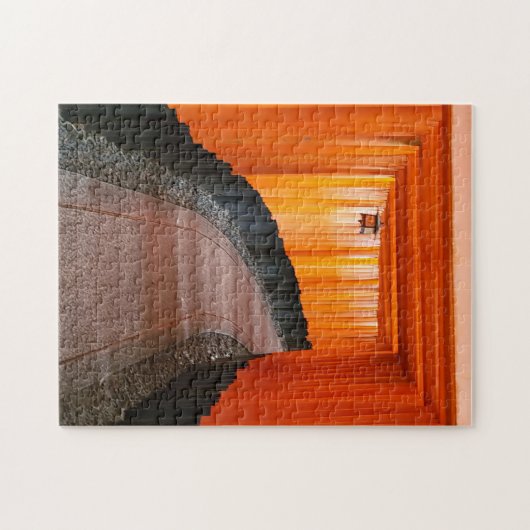 Red Tori Gates Shrine Kyoto Japan Travel Photo Legpuzzel (Horizontaal)