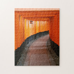 Red Tori Gates Shrine Kyoto Japan Travel Photo Legpuzzel