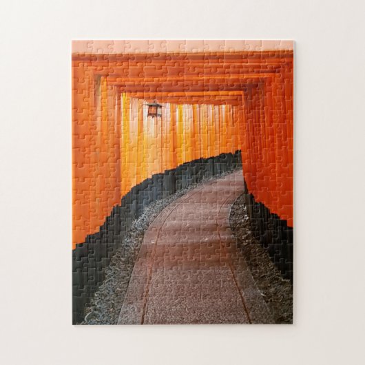 Red Tori Gates Shrine Kyoto Japan Travel Photo Legpuzzel (Verticaal)