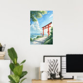 Red Torii Gate Poster (Thuiskantoor)