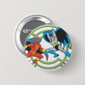 Red Tornado + Batman Ronde Button 5,7 Cm (Voorkant /achterkant)