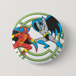 Red Tornado + Batman Ronde Button 5,7 Cm