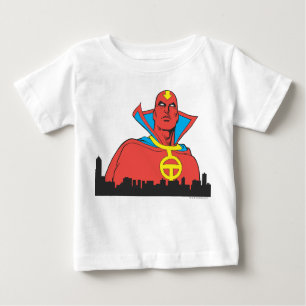Red Tornado Behind Cityscape