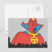 Red Tornado Behind Cityscape Briefkaart (Voorkant / Achterkant)