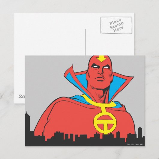 Red Tornado Behind Cityscape Briefkaart (Voorkant / Achterkant)