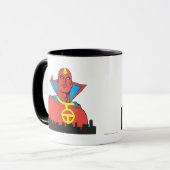 Red Tornado Behind Cityscape Mok (Voorkant links)