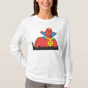 Red Tornado Behind Cityscape T-shirt
