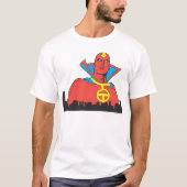 Red Tornado Behind Cityscape T-shirt (Voorkant)