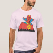 Red Tornado Behind Cityscape T-shirt (Voorkant)