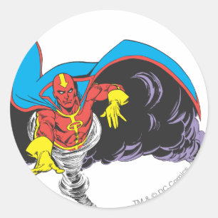 Red Tornado Emerges Ronde Sticker