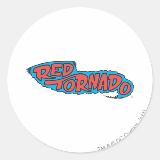 Red Tornado Logo Ronde Sticker (Voorkant)
