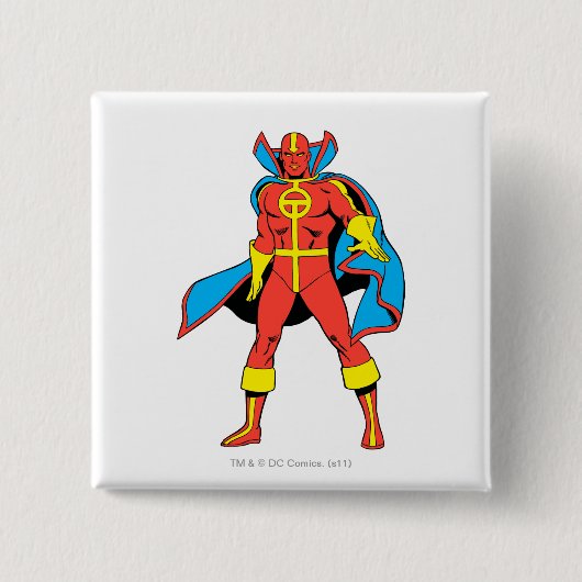 Red Tornado Pose Vierkante Button 5,1 Cm (Voorkant)