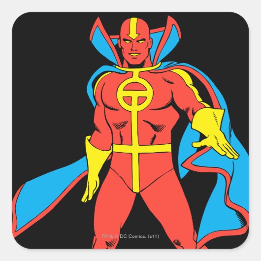 Red Tornado Pose Vierkante Sticker (Voorkant)