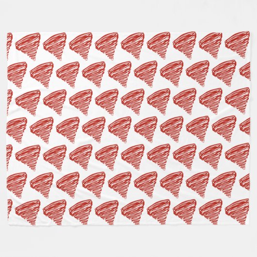 Red Tornadoes Pattern Fleece Deken (Voorkant (Horizontaal))