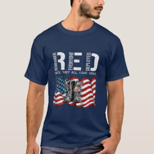 RED Tot ze allemaal thuiskomen Veteran T-shirt