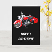 Red Touring Motorcycle Kaart (Gele Bloem)