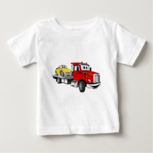 Red Tow Truck Flatbed Cartoon