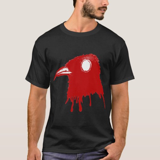 [ Red_Toxic_Crow ] - Zwart T-shirt (Voorkant)