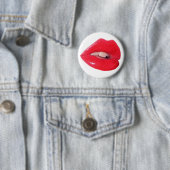 Red Toxic Kiss Ronde Button 5,7 Cm (In situ)