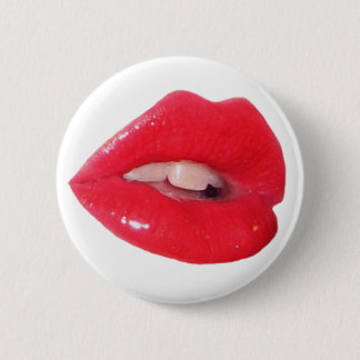 Red Toxic Kiss Ronde Button 5,7 Cm