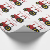 Red Tractor Birthday Cadeaupapier (Hoek)